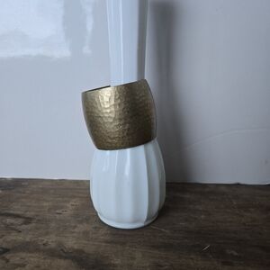 Hammered Brass Cuff Bracelet Vintage Adjustable Statement